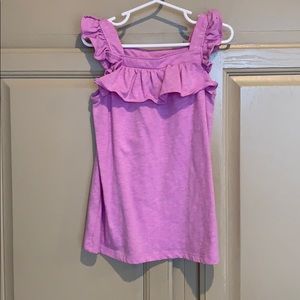Purple ruffle tank top